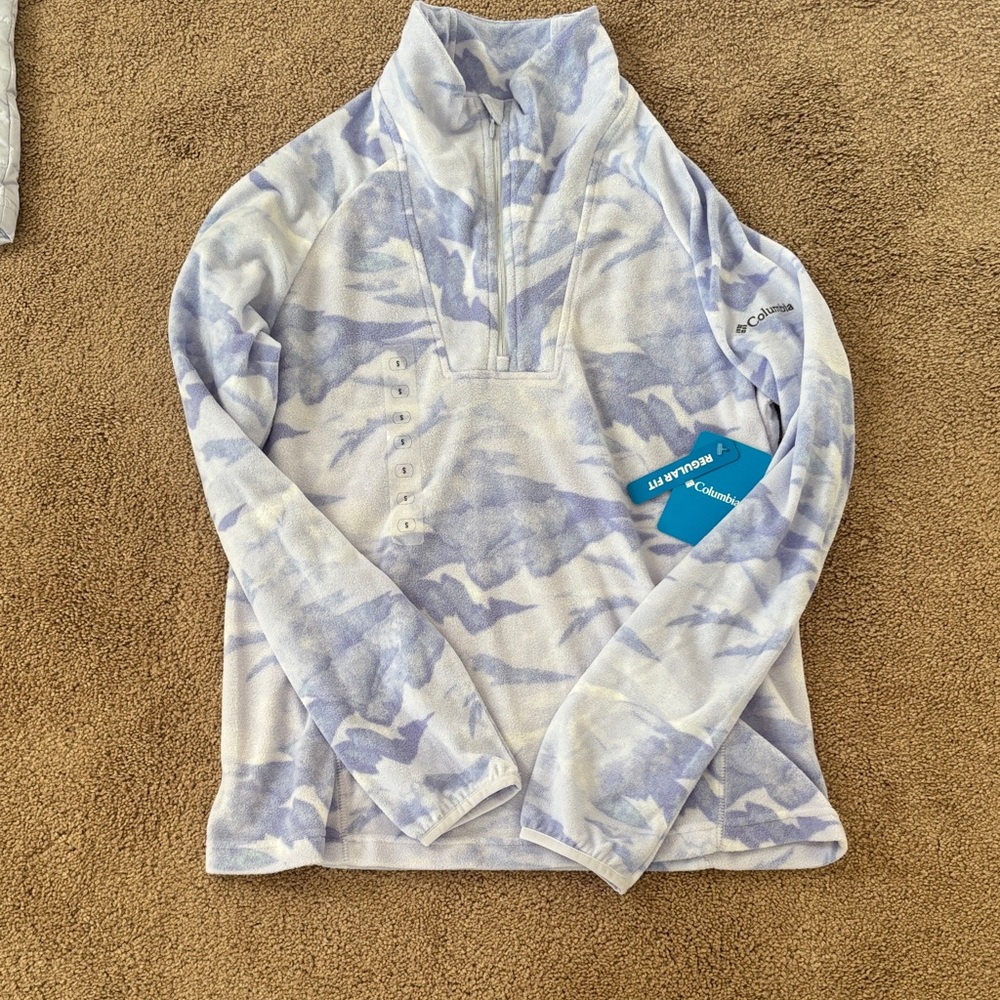 Columbia Purple and White Patterned Fleece
